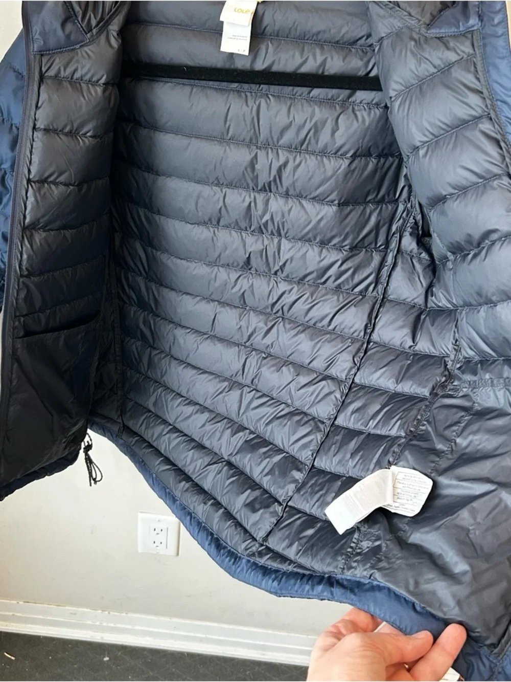Lole Women's Navy Packable Puffer Jacket with Hood Lightweight Size S - Picture 6 of 7